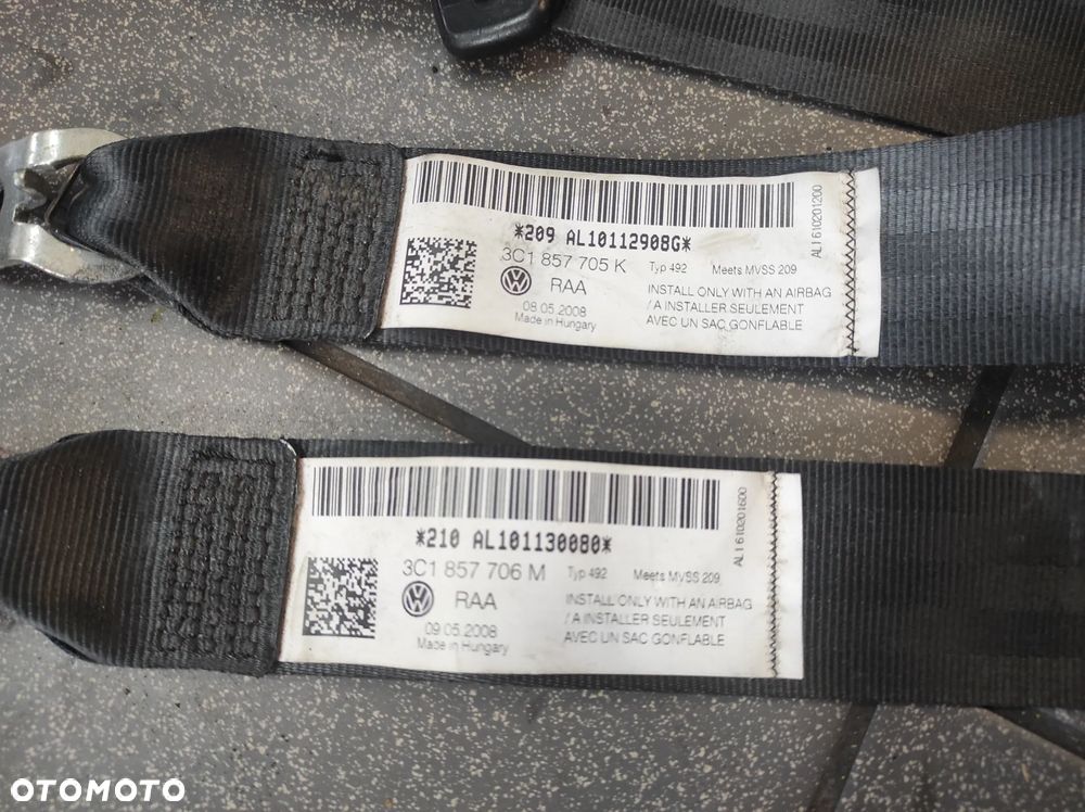 PASY BEZPIERCZEŃSTWA PRZEDNIE AIRBAG VW PASSAT CC B6 B7 3C1 KOMBI SEDAN ZESTAW KOMLET WYSYŁKA !!!!! - 2