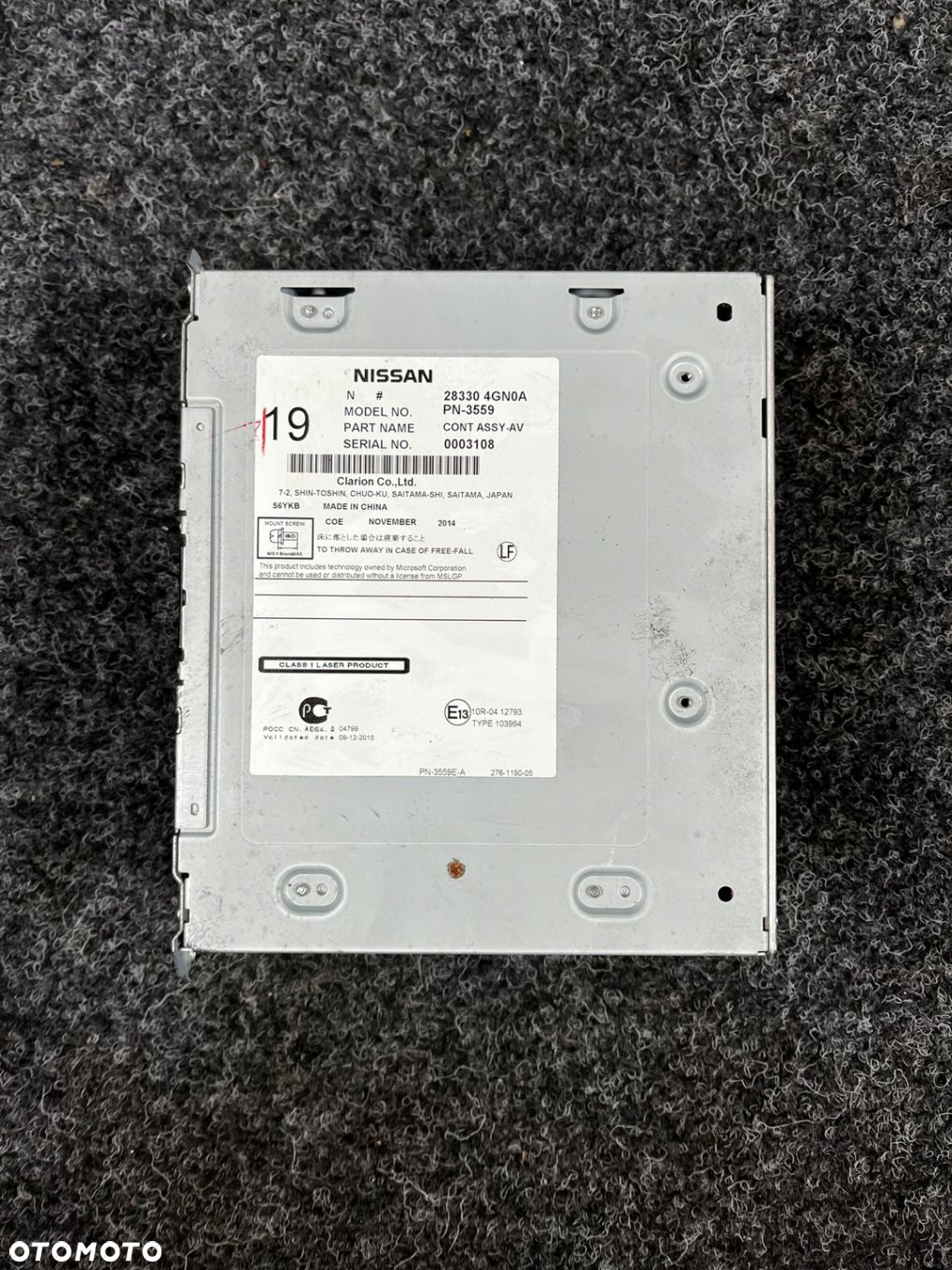 radio odtwarzacz infiniti q50 283304GN0A - 2