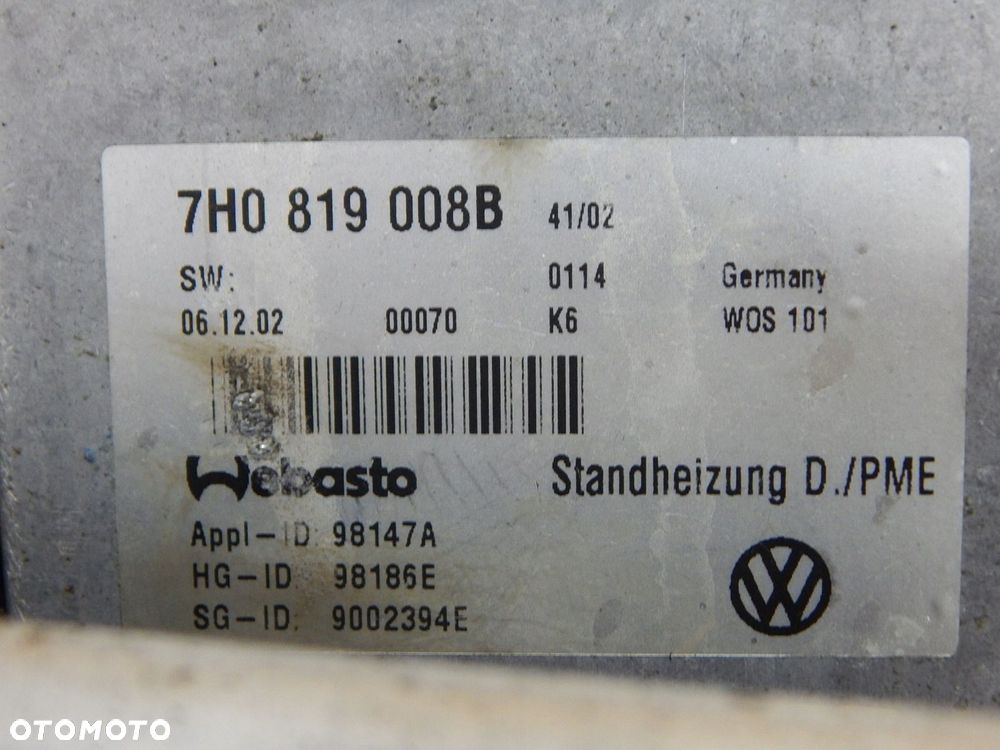 vw t5 webasto ogrzewanie postojowe 7h0819008b - 5