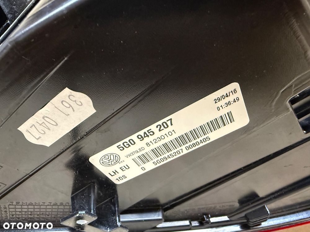 VW GOLF 7 VII GTI GTD LAMPA TYLNA LEWA LED ORYGINAŁ 5G0945207 - 2