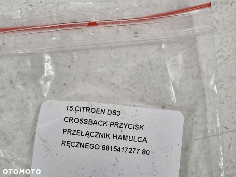 CITROEN DS3 CROSSBACK PRZYCISK PRZEŁĄCZNIK HAMULCA RĘCZNEGO 9815417277 - 8