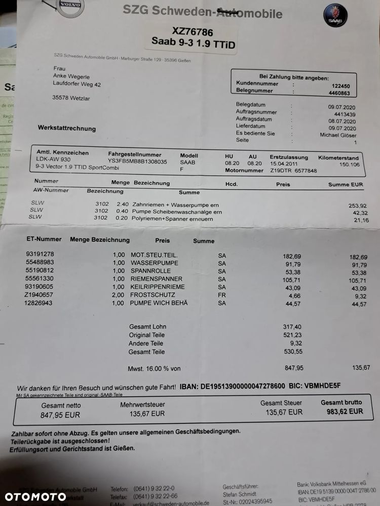 Saab 9-3 1.9 TTiD DPF Vector - 23