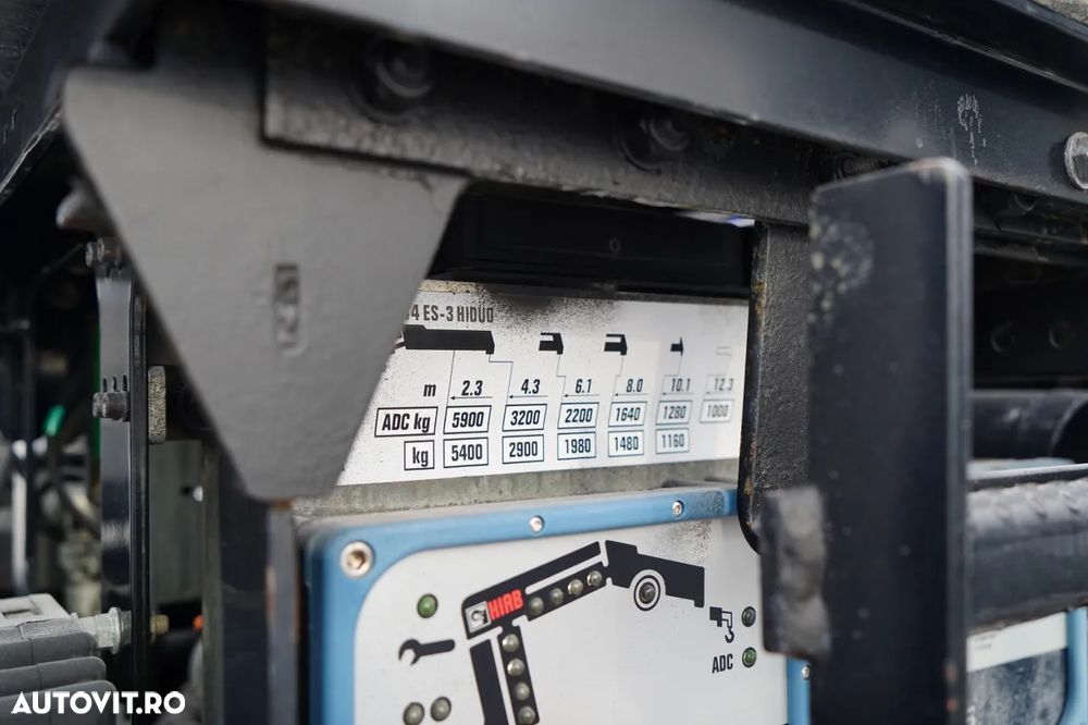 Scania G 370 / 6x4 / BASCULĂ SPATE + HIAB 144E S-3 HDS / RADIOCOMANDĂ / ROTATOARE / FURCĂ PENTRU PALEȚI / EURO 6 / - 21