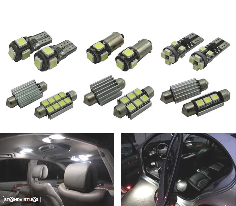 KIT COMPLETO 12 LAMPADAS LED INTERIOR PARA MERCEDES CLASE E W124 SEDÂN BIENES E200 E220 E250 E280 E - 2