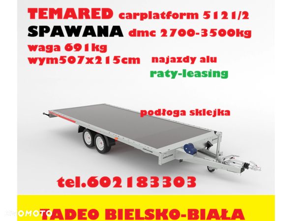 TEMARED CARPLATFORM 5121/2 S 3,5T sklejkowa, najazdy alu - 1