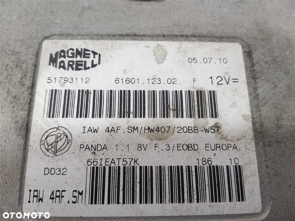 Komputer sterownik silnika FIAT PANDA II 1.1B 54KM 03-2013 MAGNETI MARELLI - 3