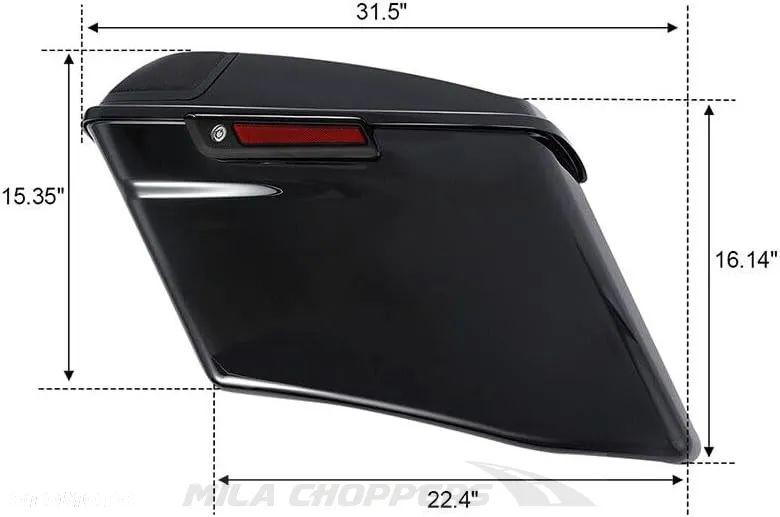 Kufry Harley Davidson Touring 94-13 komplet czarne okucia - 6