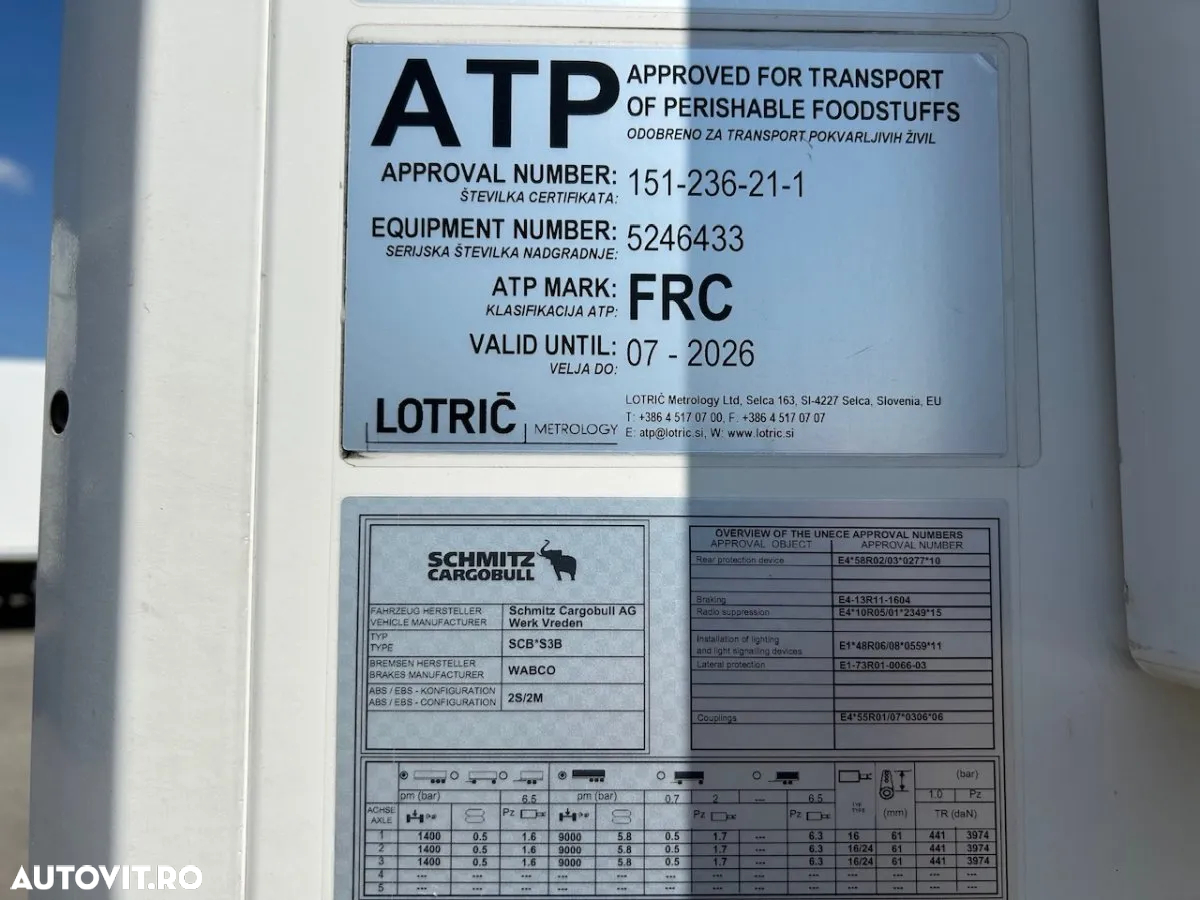 Schmitz Cargobull Multitemp, Agregat Carrier, Perete despartitor, usa laterala, Factura externa - 15