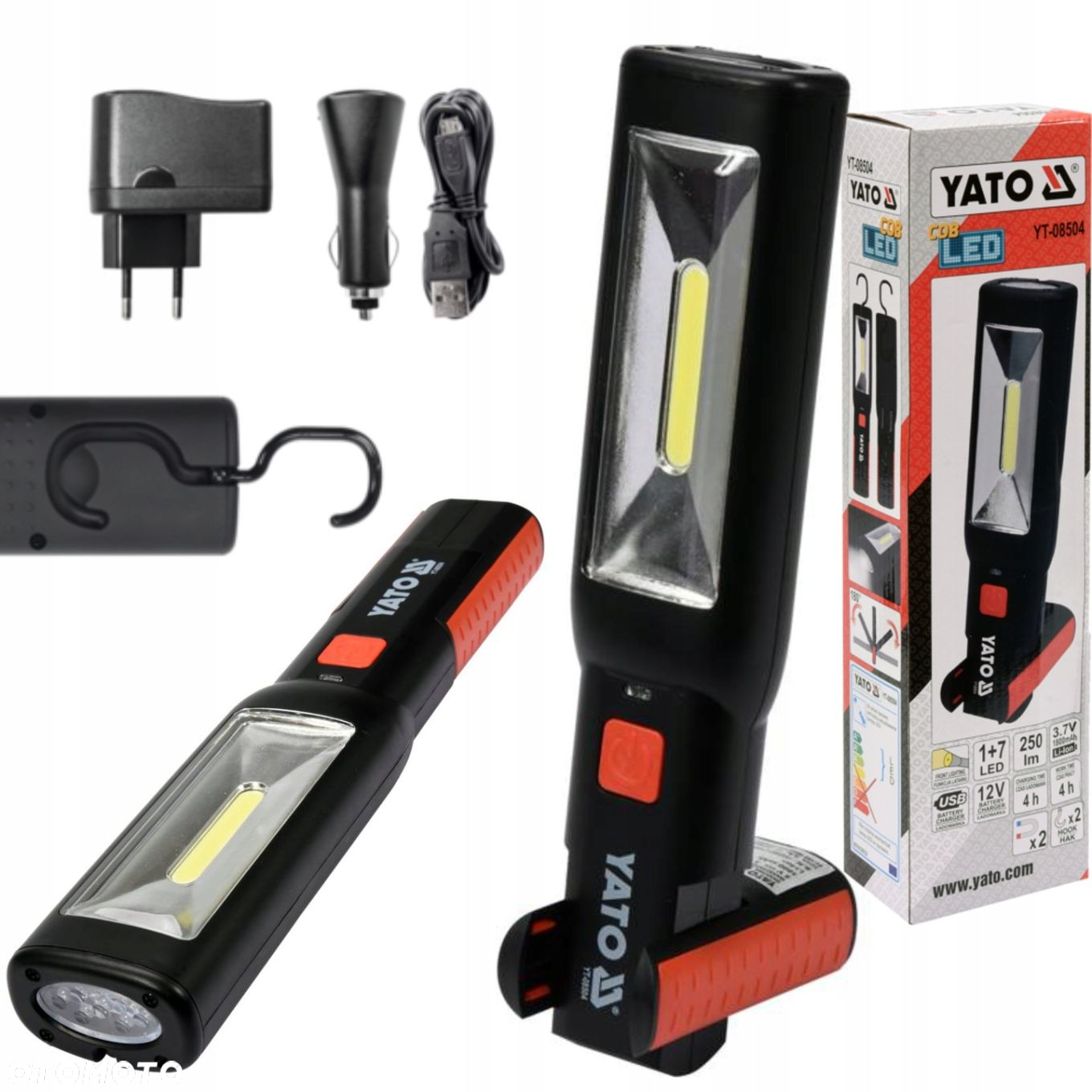 YATO LAMPA LATARKA AKUMULATOROWA WARSZTATOWA 3W 250lm COB LED YT-08504 - 14