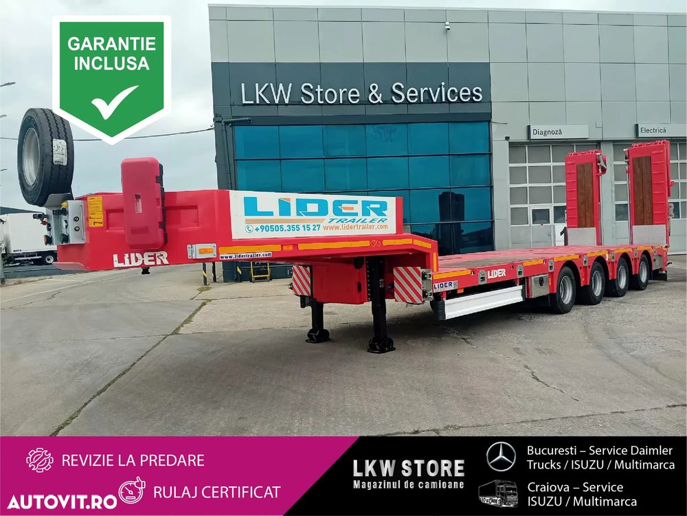 Lider TRAILER/LOW LOADER 4 AXE/4 AXELS, NOU/NEW TOP !!! - 2