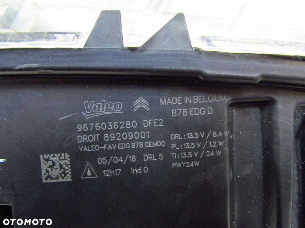 CITROEN C4 II GRAND PICASSO 13-17 LAMPA DRL PRAWA SWIATLO DO JAZDY DZIENNEJ 9676036280 - 8