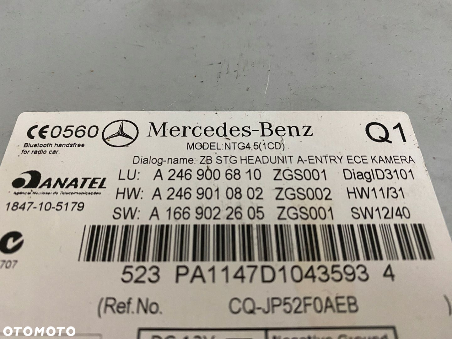 MERCEDES w 246 cla gla radio nawigacja A 2469006810 - 4
