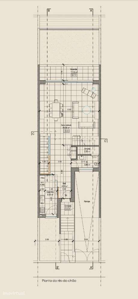Moradia M4 em banda com garagem em zona dos Olivais - Grande imagem: 5/6