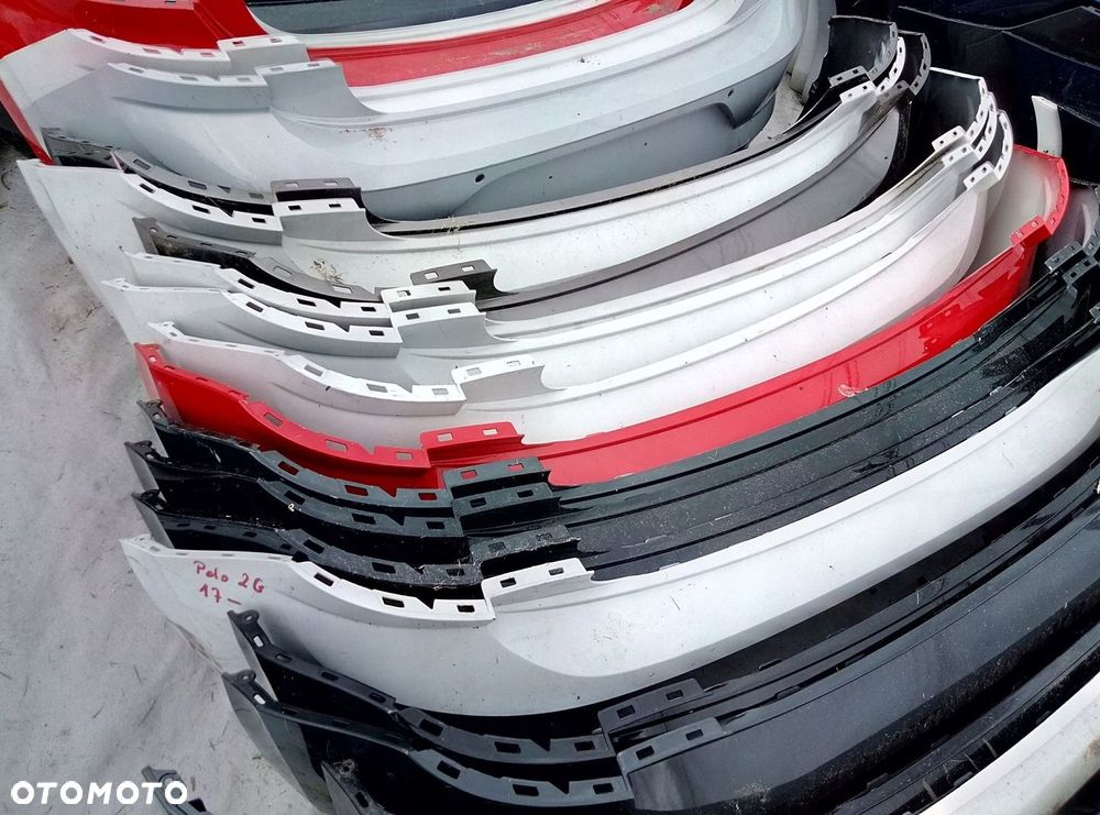 Zderzak tył tylni tylny POLO VI 6 2G 17- 2017  BIAŁY AKRYL bez czujników parkowania OE - 5