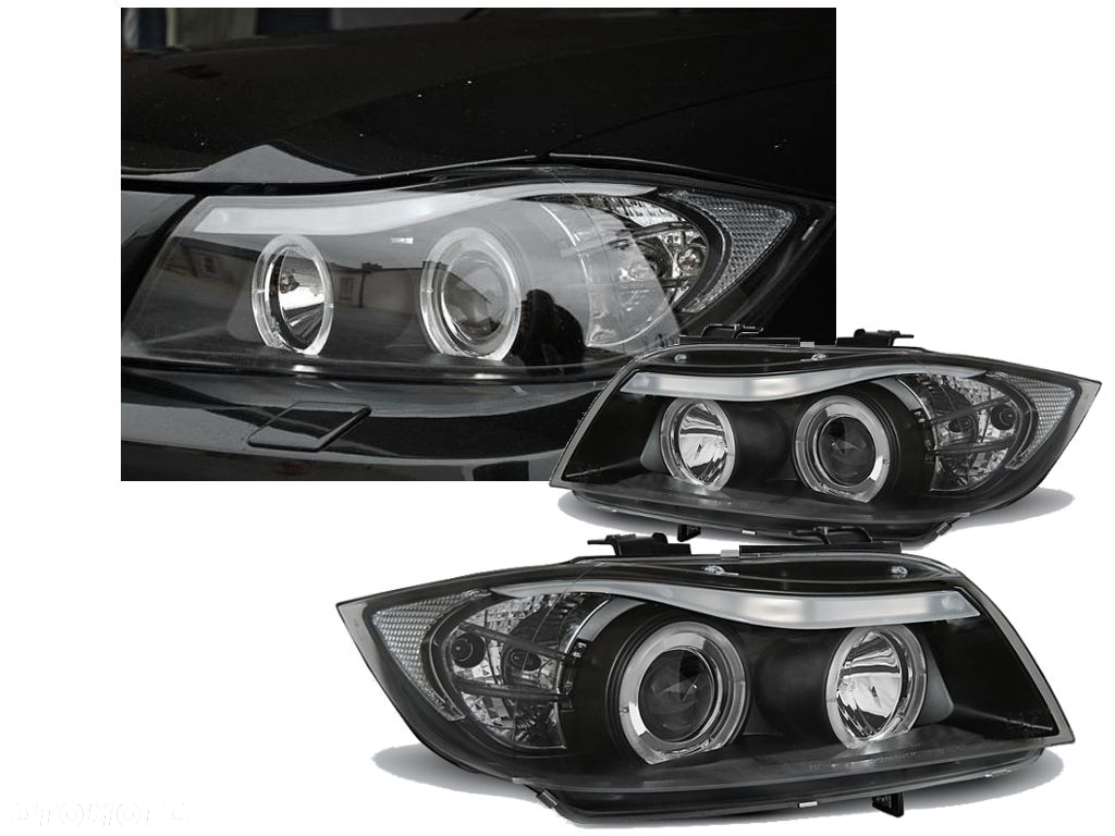 Lampy Reflektory BMW E90 E91 2005 -2008 Ringi LED Oświetl swoją drogę - 3