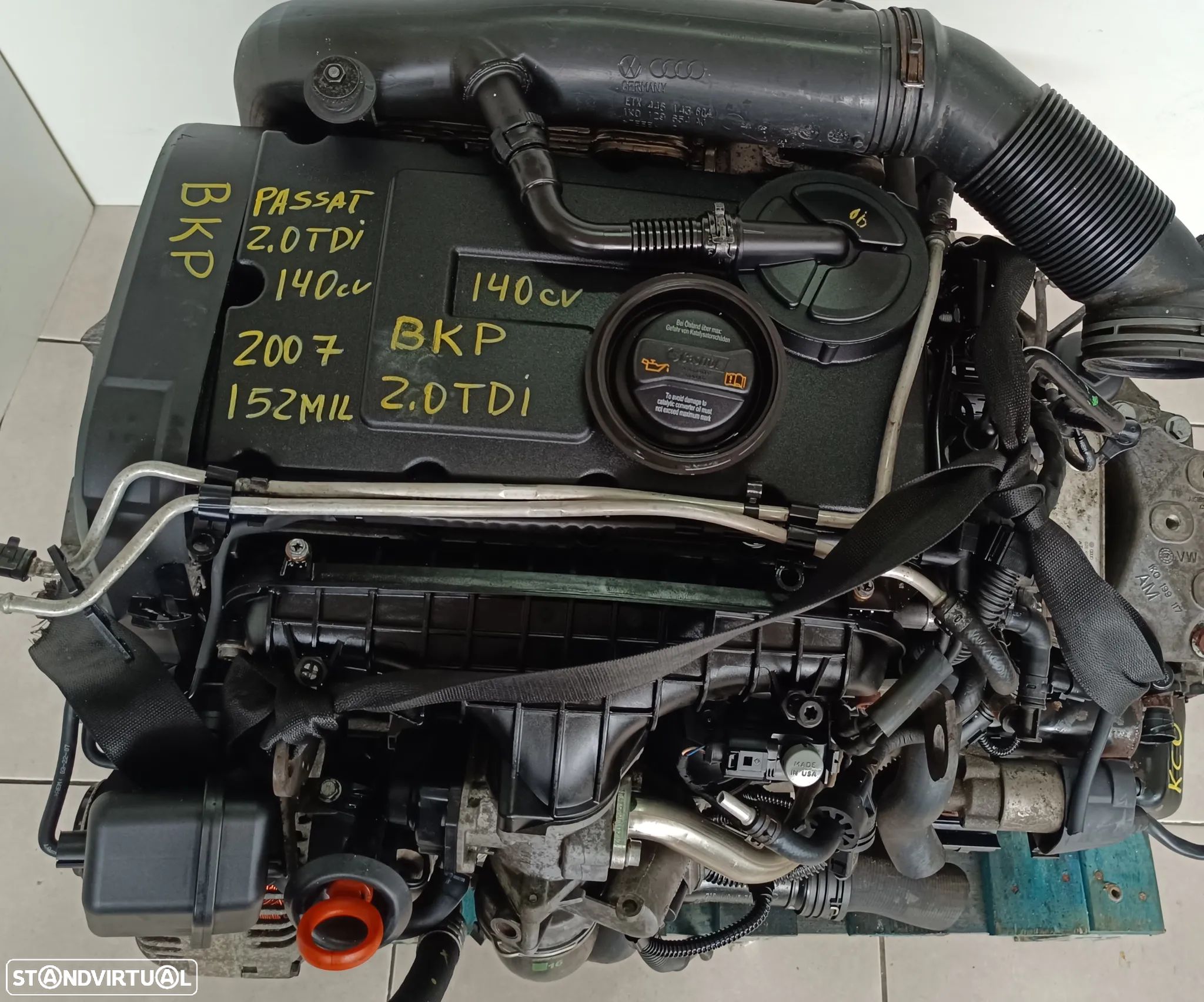 Motor vw passat 2.0TDI 140cv BKP caixa automatica DSG KC - 1