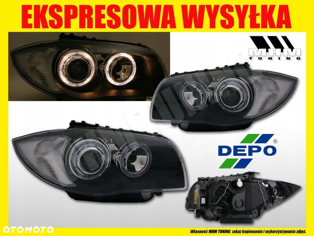 Reflektory Lampy kpl Tuning Xenon look Black Bmw 1 e81 e82 e87 e88 2004-13 - 2