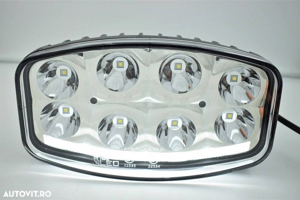 Proiector Full-Led, Pozitie si Faza Lunga Led, 12/24V, Dreptunghiular - Oval, Jumbo - 10