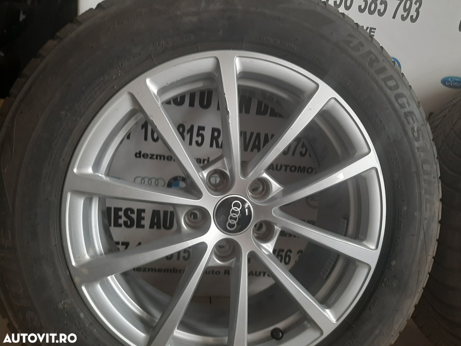 Set Jante Aluminiu R17 Audi A6 4K C8 A7 A5 A4 Q3 Q5 Etc. 5x112 Anvelope Dot 3620 225/60R17 M+S Cu Fulg - 8