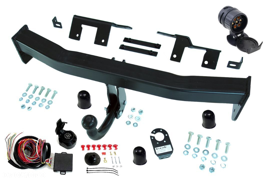 VOLKSWAGEN VW CADDY 3+4 hak holowniczy + MODUŁ + WIĄZKA + GNIAZDO 13PIN + ADAPTER 13/7P - 11