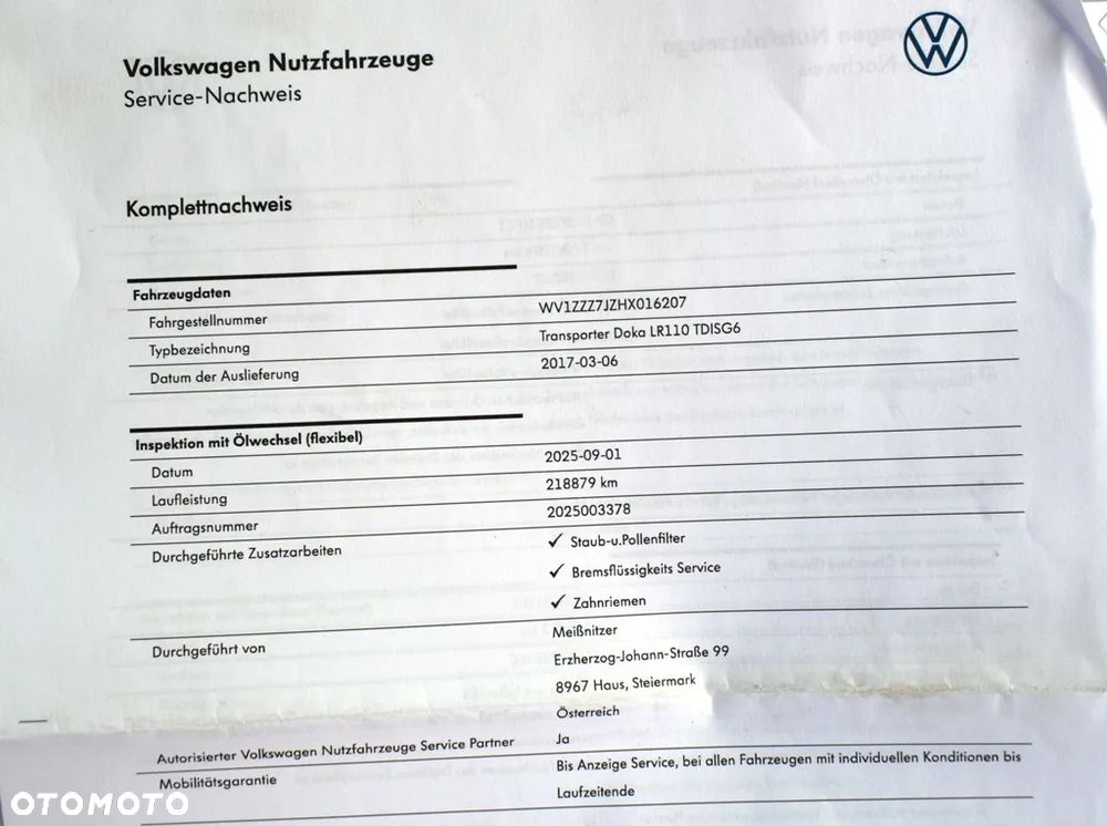 Volkswagen TRANSPORTER T6 DOKA PLANDEKA - 37
