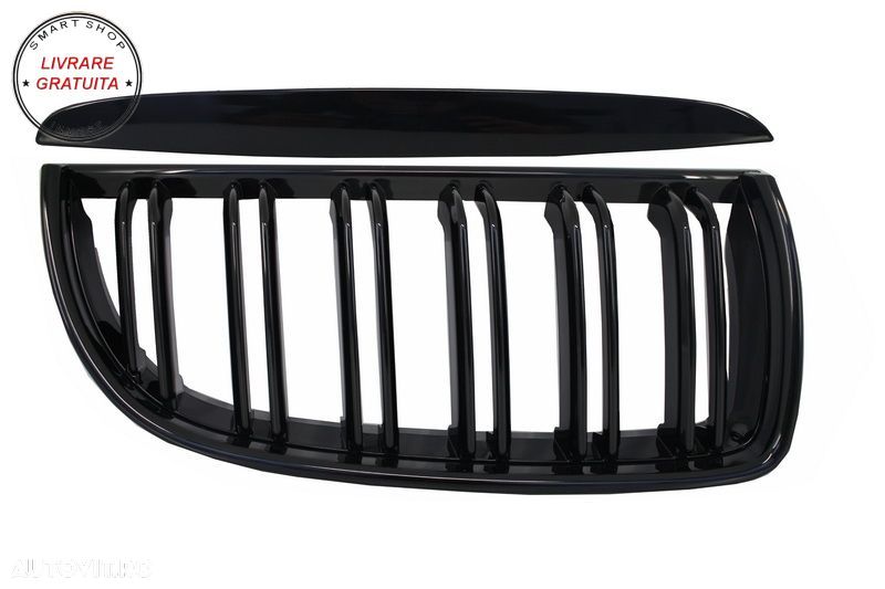 Bara Fata cu grile centrale BMW Seria 3 E90 Sedan E91 Touring (2004-2008) Non LCI - livrare gratuita - 6