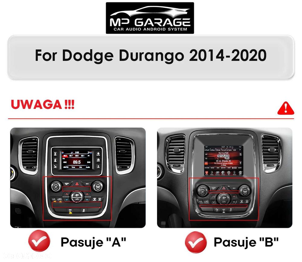 Radio Dodge Durango 2014_2020 Nawigacja CarPlay/AndroidAuto 4G LTE FV - 3