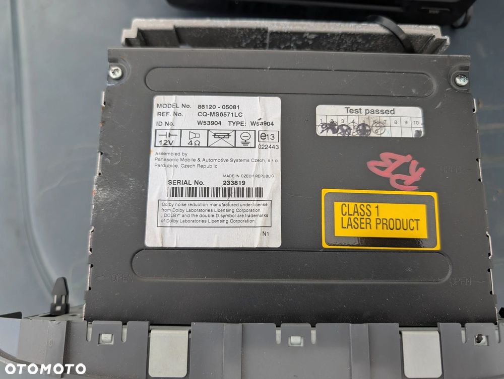 RADIOODTWARZACZ RADIO CD TOYOTA AVENSIS W53904 - 3