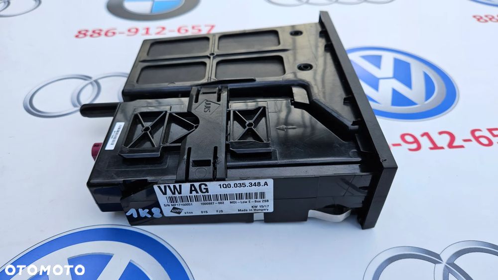 VW Scirocco interfejs multimediów Moduł USB Port 1Q0035346A Kieszeń mocowanie 1Q0035348A - 4