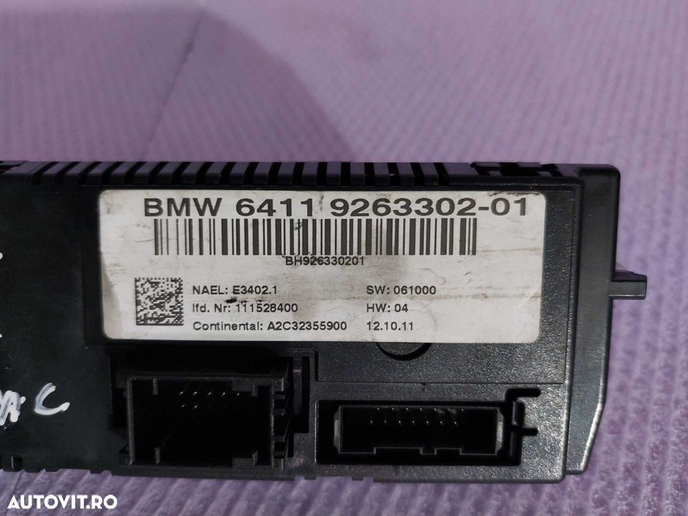 Panou comanda AC clima cu incalzire scaune BMW E81 E84 E87 E90 - E93 - 2