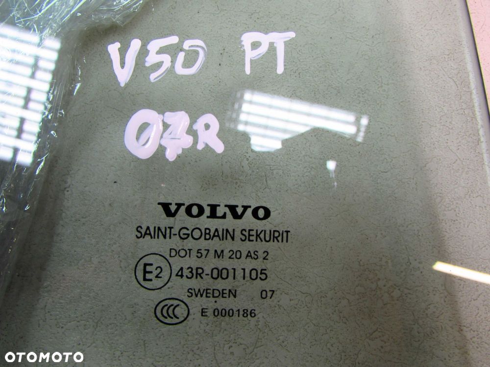 VOLVO V50 04-12 SZYBA BOCZNA DRZWI TYL PRAWA 07 R 43R-001105 - 4
