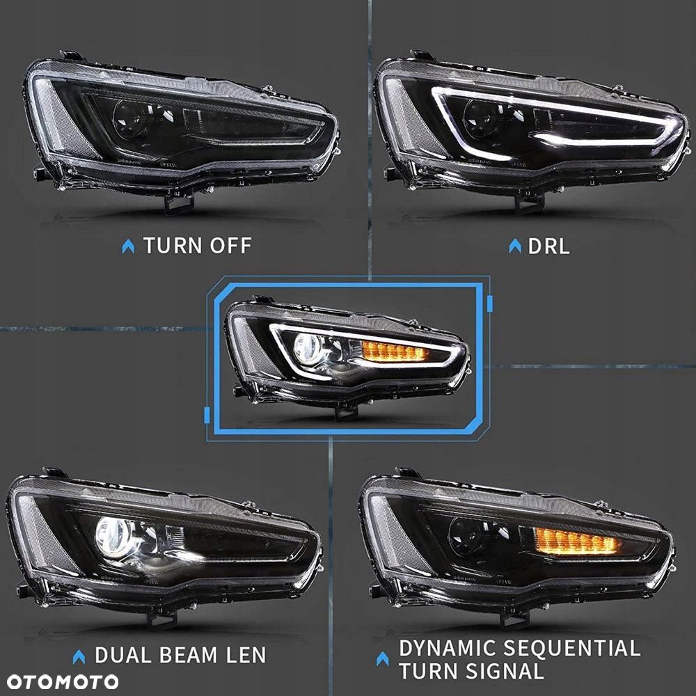 Reflektory Lampy kpl Vland LED Neon Tuning Black Mitsubishi Lancer VIII 8 - 8