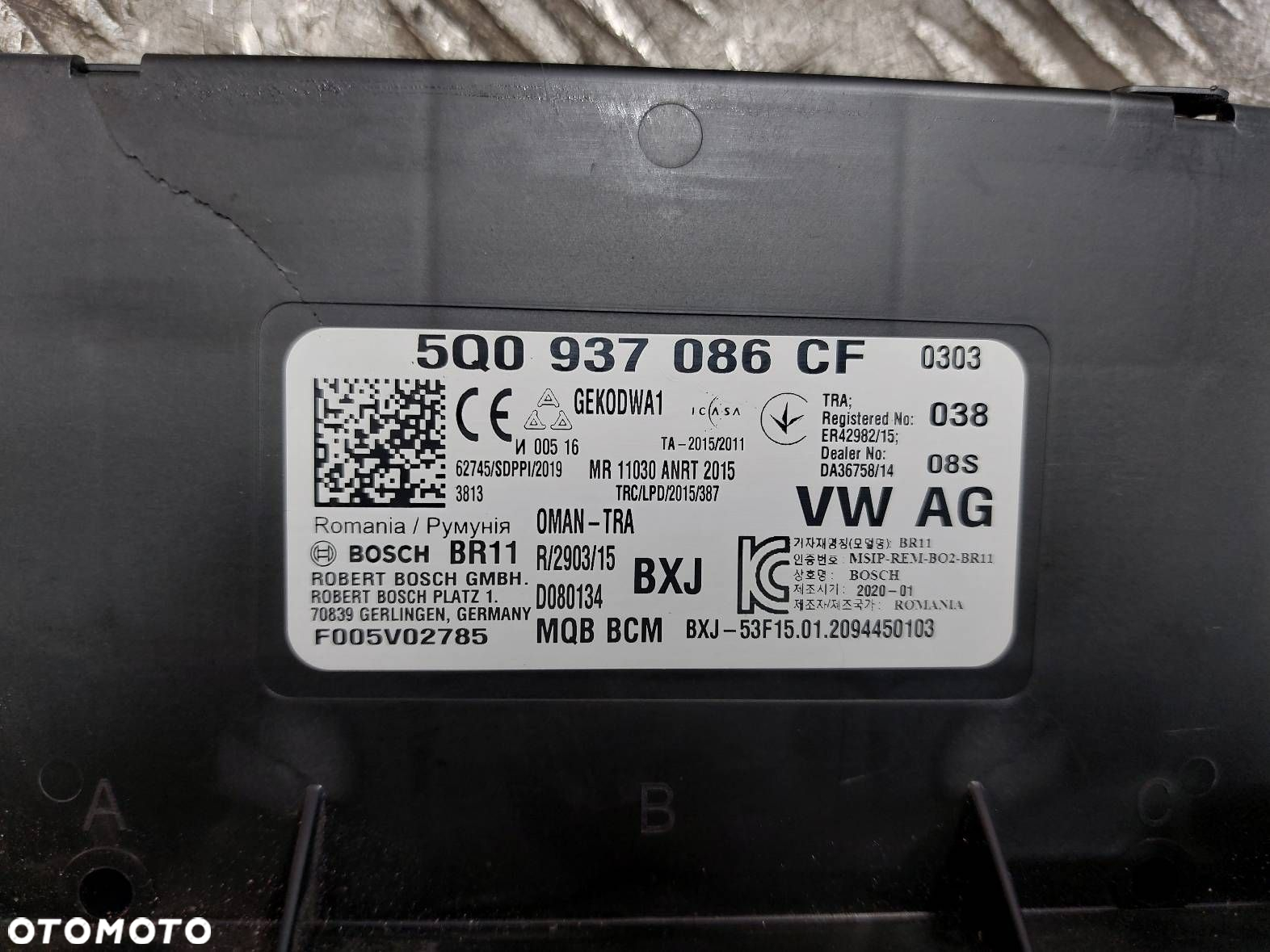 ZESTAW STARTOWY PASSAT B8 2.0 TDI 04L907309P 5Q0937086CF 3G0920320A - 7