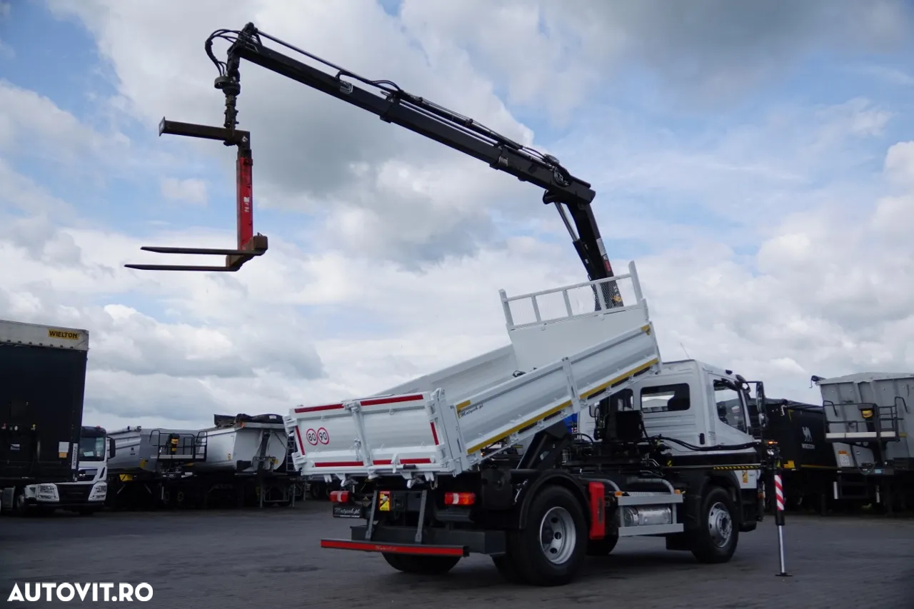 Mercedes-Benz ATEGO 1627 / 4X2 / BASCULĂ 3 LATERALE + HDS HIAB 099 BS-2 / PILOT / ROTATOR / FURCĂ / ANVELOPE 100% / IMPORTAT - 7