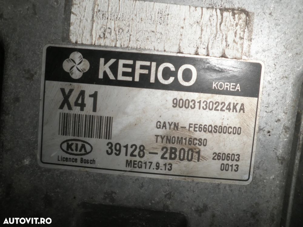 ECU / calculator motor Kia Venga 1.6 Benzina 39128-2B001 1038407755 - 3