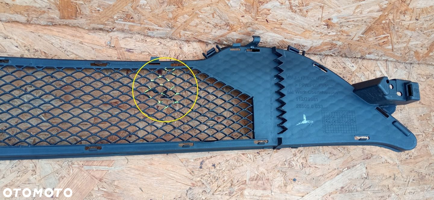 MERCEDES CLA W117 13- KRATKA ATRAPA ZDERZAKA PRZÓD BEZ PDC A1178850022 - 7