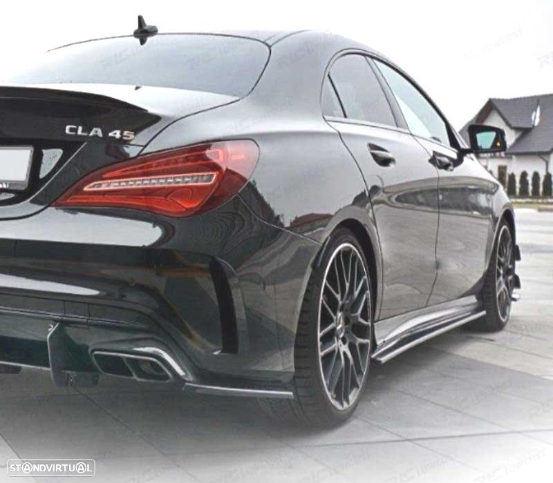 EXTENSÕES DE EMBALADEIRAS LATERAIS MERCEDES W117 45 W176 12-18 PRETO - 2