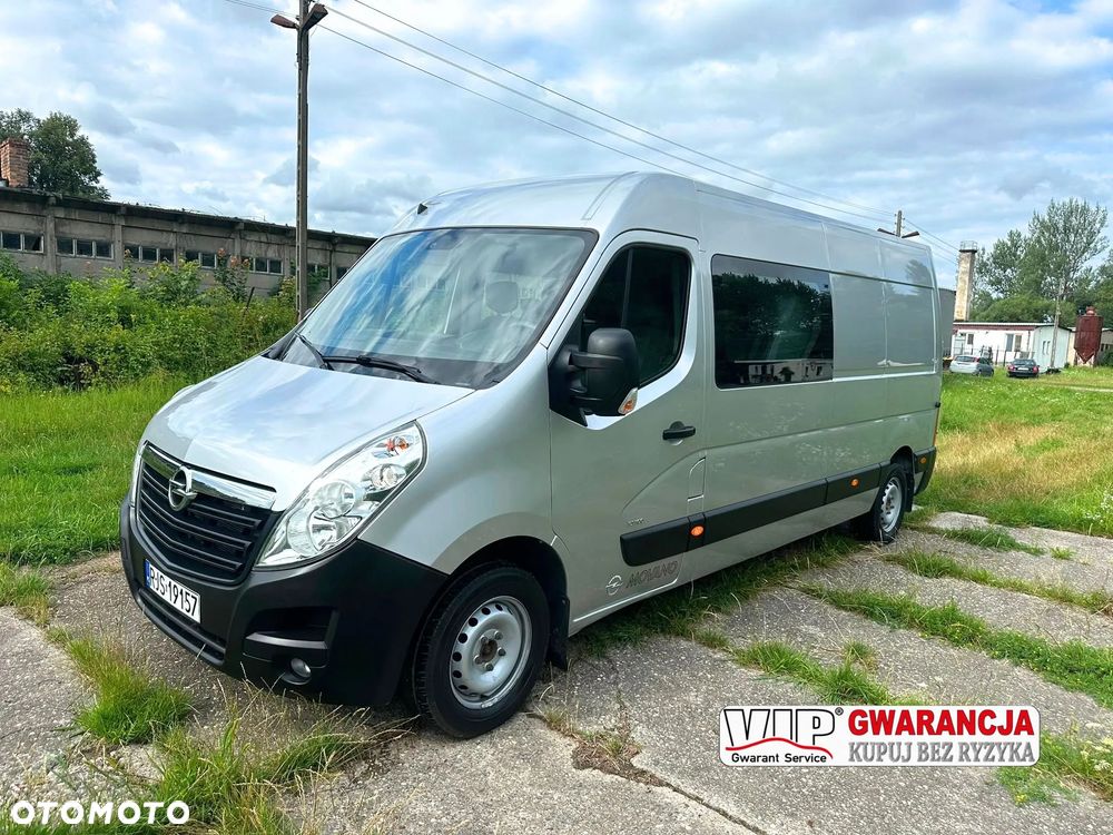 Opel Movano BRYGADÓWKA 6-osób 2.3 diesel 170 kM UDOKUMENTOWANY NISKI PRZEBIEG 90tyś. EURO 6! 2018rok BEZWYPADKOWY! - 2