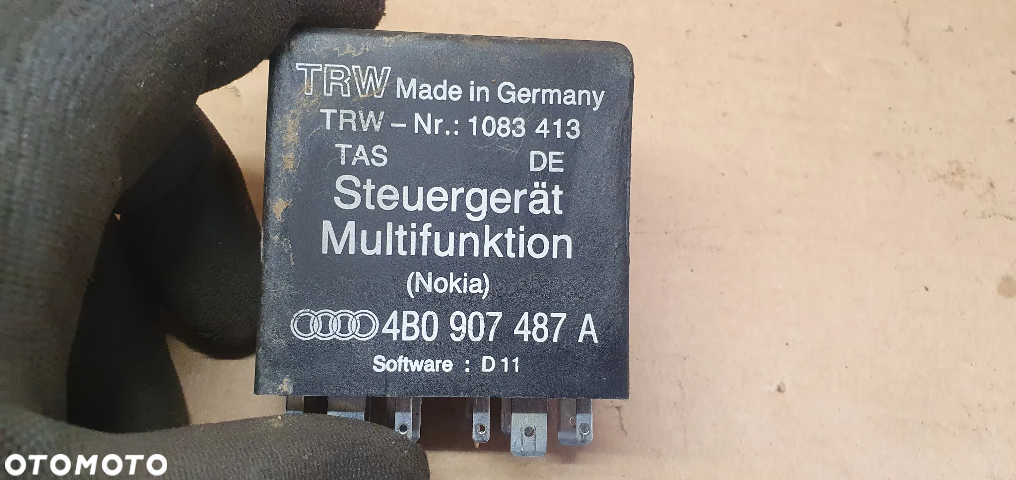 Przekaźnik moduł multifunkcji kierownicy 399 Audi A4 B5 FL 4B0907487A - 5