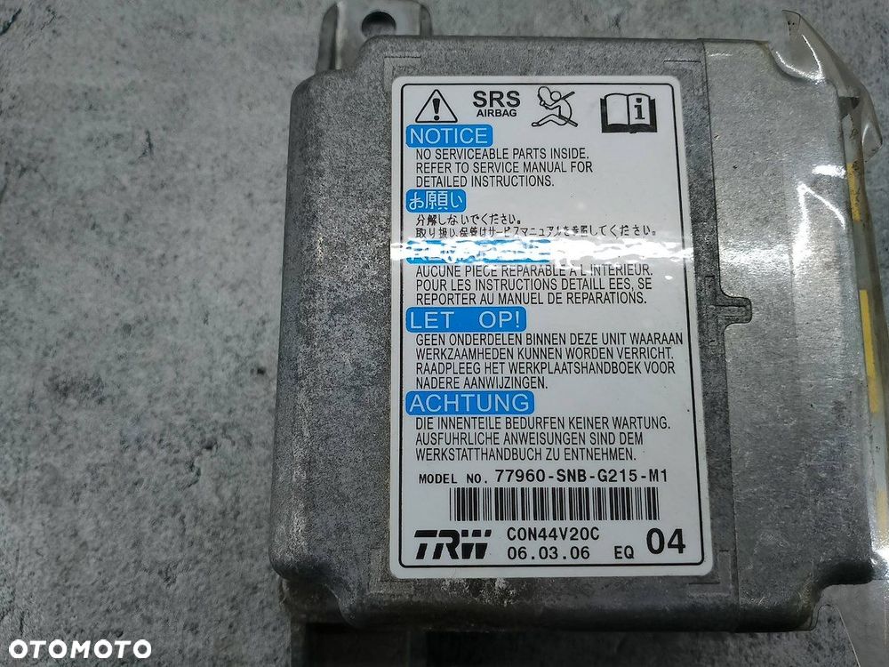 ZESTAW PODUSZEK AIRBAG, PASY PRZÓD HONDA CIVIC VIII  77960-SMB-G215-M1 - 4