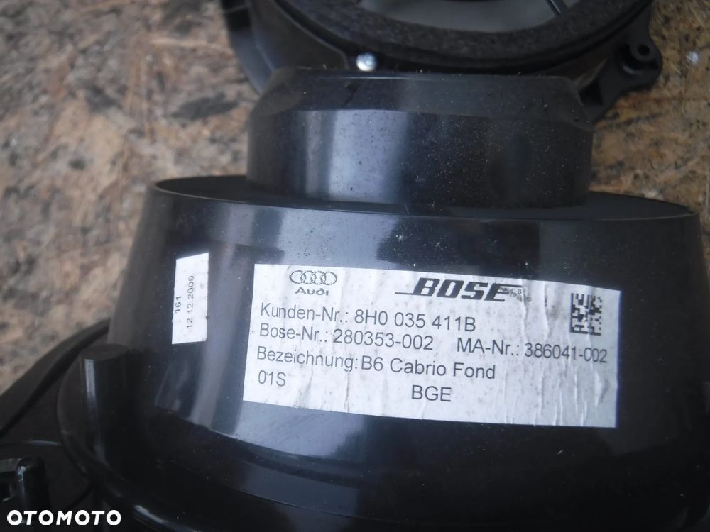 Audi TT 8J cabrio BOSE komplet glosnik wzmacniacz kratki 8J0035223D  4L0035415B 8H0035411B - 8