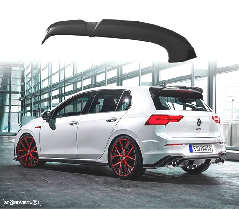 AILERON SPOILER VW GOLF 8 20- LOOK OETTINGER PRETO BRILHANTE - 1