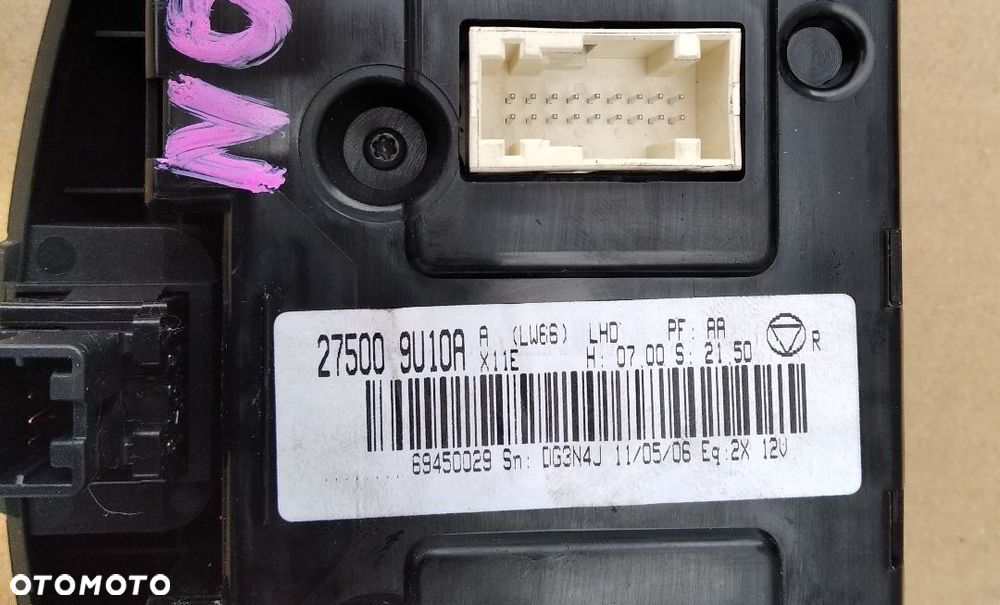 Nissan Note E11 I panel sterowania nawiewu klimatronik 2750 9U10A - 2