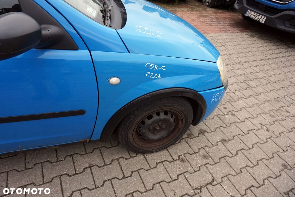 MASKA ZDERZAK BŁOTNIKI LAMPY CORSA C III Z20A  OPEL 1999-2003 NIEBIESKI PRZÓD KOMPLETNY - 16
