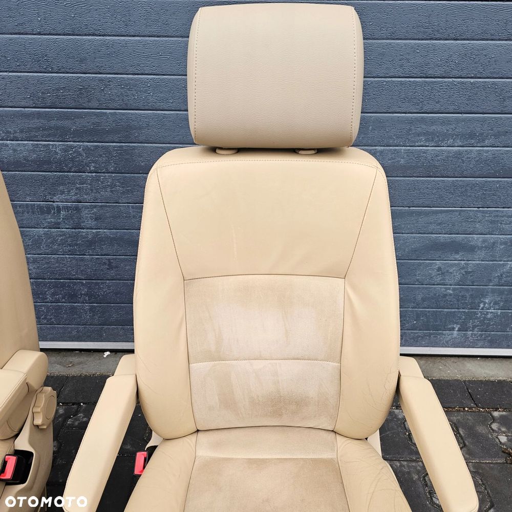 VW T5 T6 MULTIVAN fotel kierowcy pasażera przód BANAN SKÓRA ALCANTARA - 4