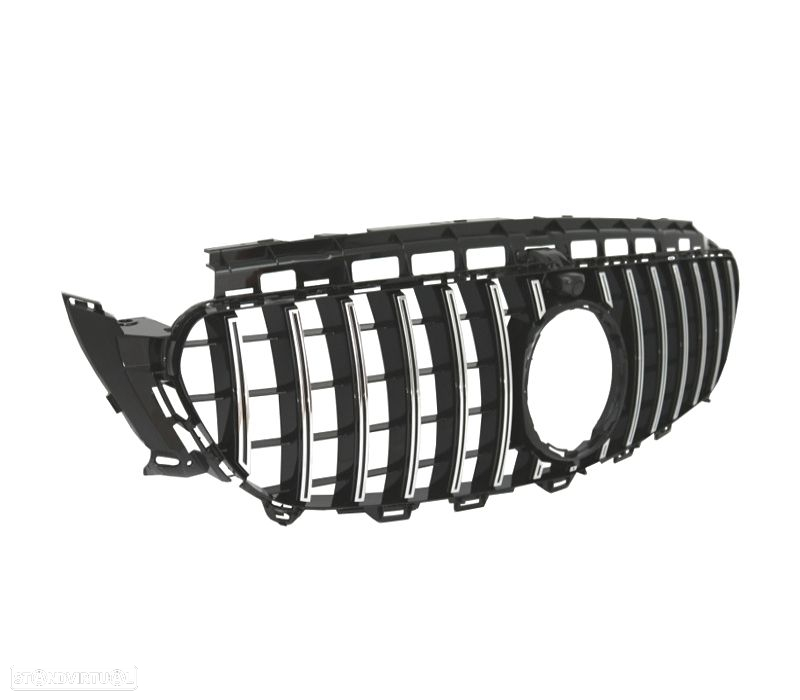 GRELHA FRONTAL MERCEDES W213 16-19 AMG GTR PRETO CROMADO - 3