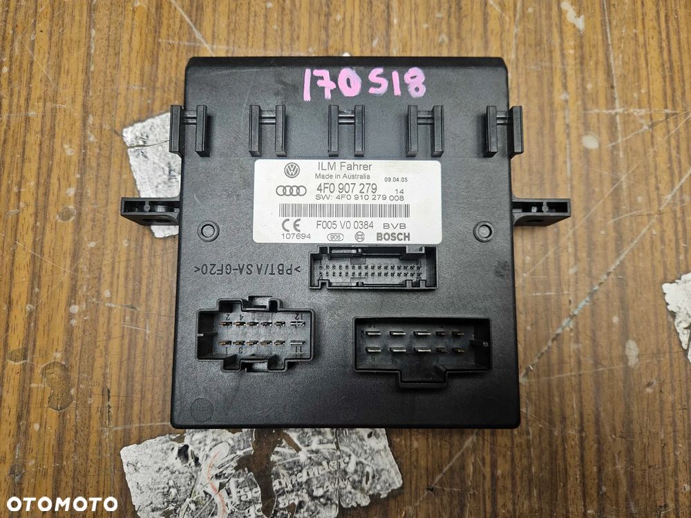 Moduł Świateł 4F0907279 4F0910279 Sterownik Komputer Światła Audi A6 C6 Q7 - 1