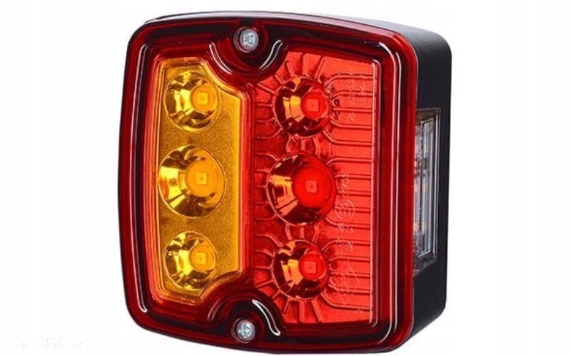 lampa zespolona tylna led z oświetleniem tablicy rejestracyjnej 12/24v - 1