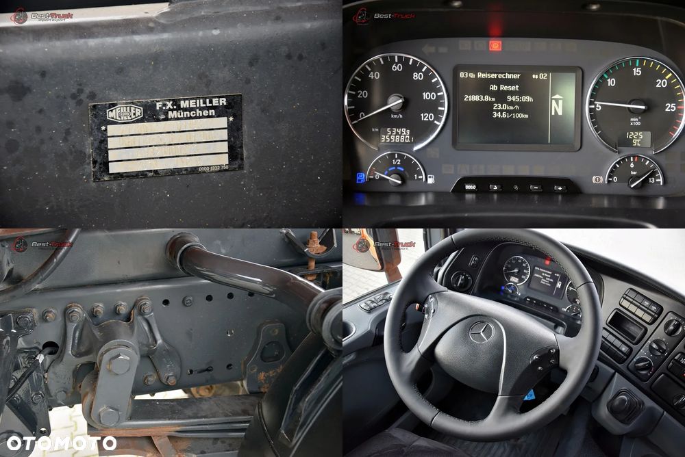 Mercedes-Benz ACTROS 1841 / 4X2 / KIPPER MEILLER S3 / EURO 5  /  DUŻY MOST / RESOR  P+T / - 25