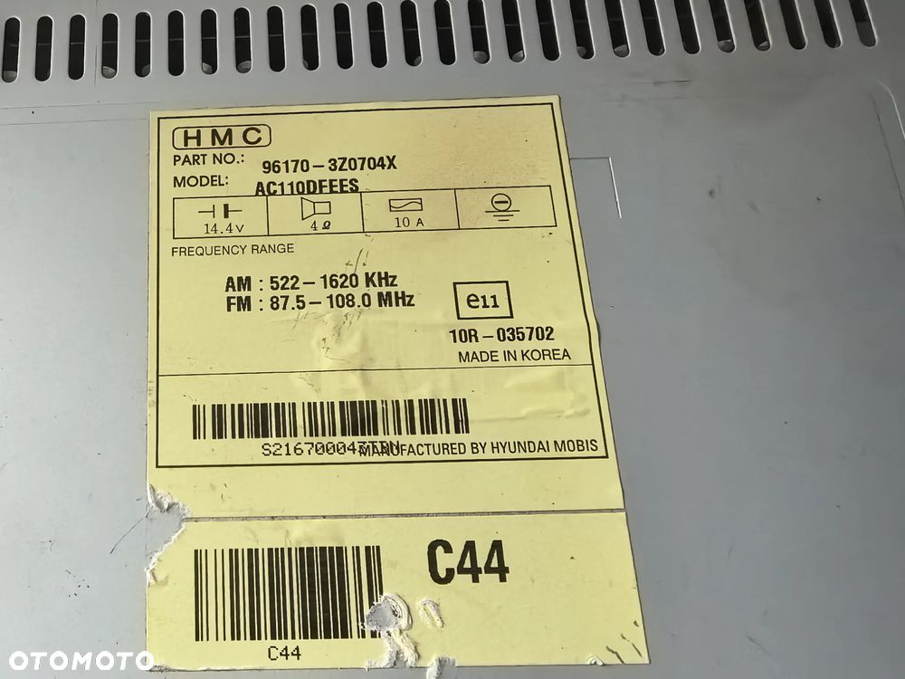 Hyundai i40 Radio CD Bluetooth 961703Z0704X - 2